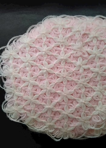 Pembe Örgü Banyo Lifi - Görsel 2