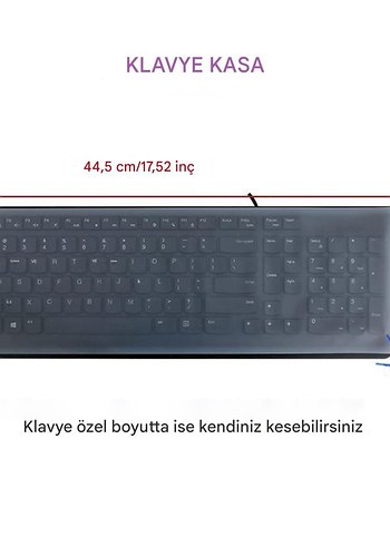 EKASA Beyaz Klavye Koruyucu Kılıf - Görsel 2