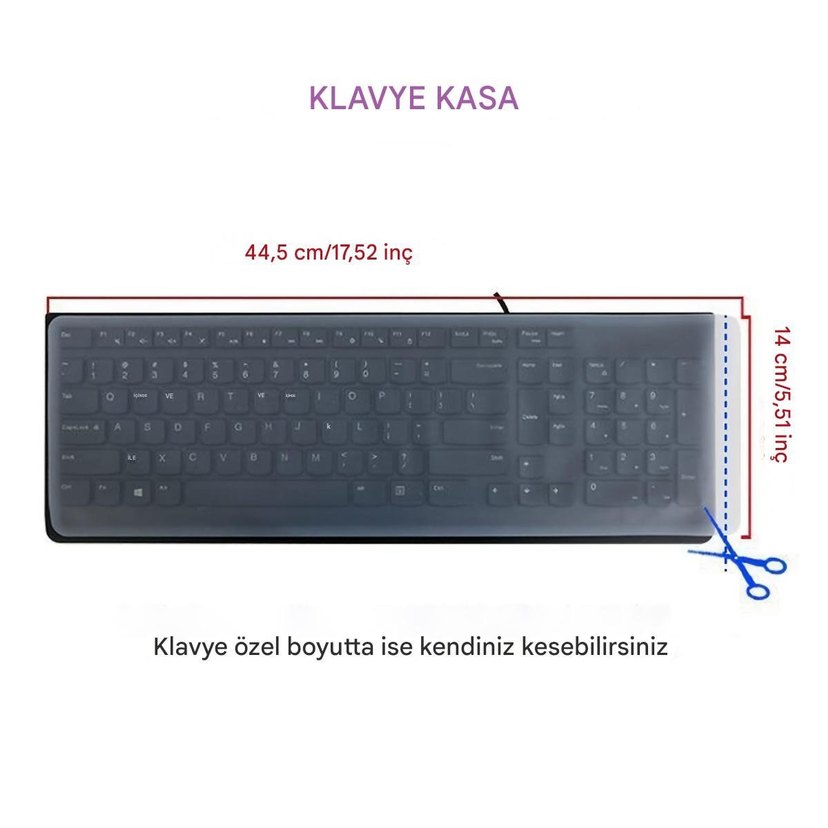 EKASA Beyaz Klavye Koruyucu Kılıf - Görsel 2