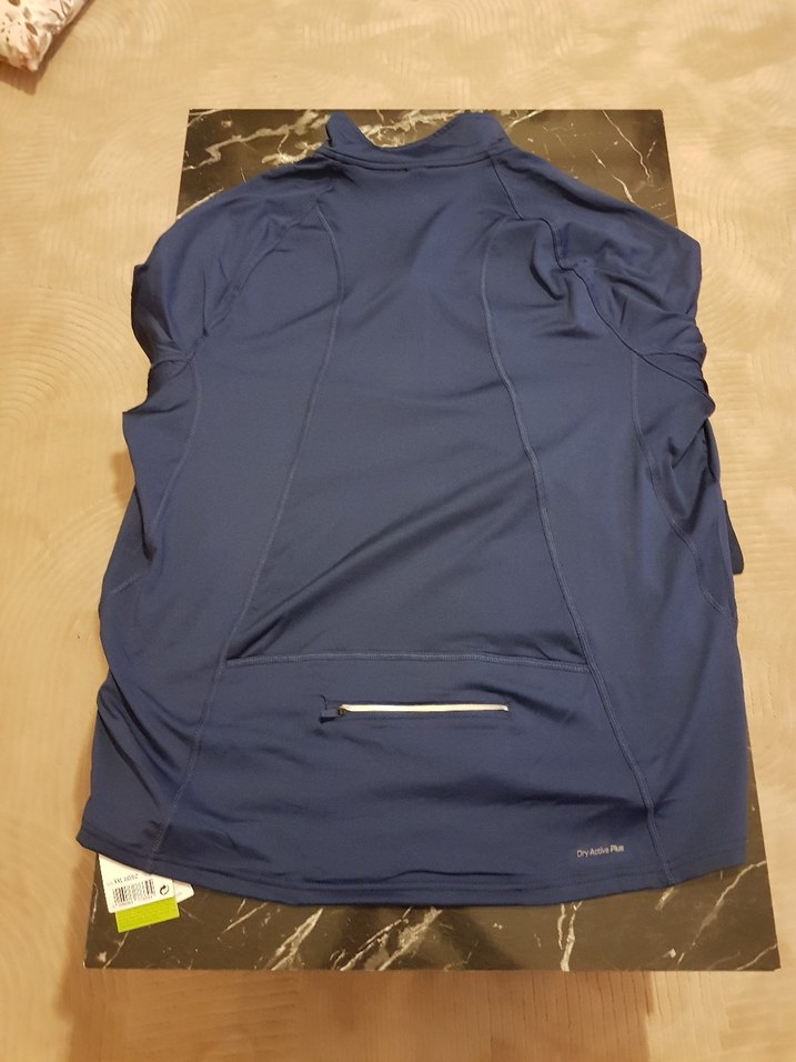 Erkek Mavi Yarım Fermuarlı Yüksek Yakalı Sweatshirt - Görsel 2