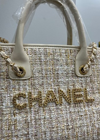 Chanel Beyaz Zincir Detaylı Kadın Omuz Çantası
