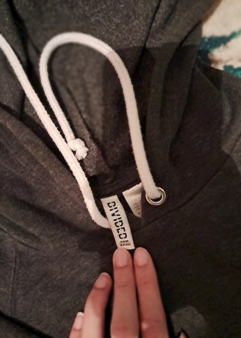 s Beden Gri Kapüşonlu Salaş Sweatshirt