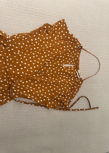 Pull&Bear Kahverengi Puantiyeli Tulum - Görsel 2