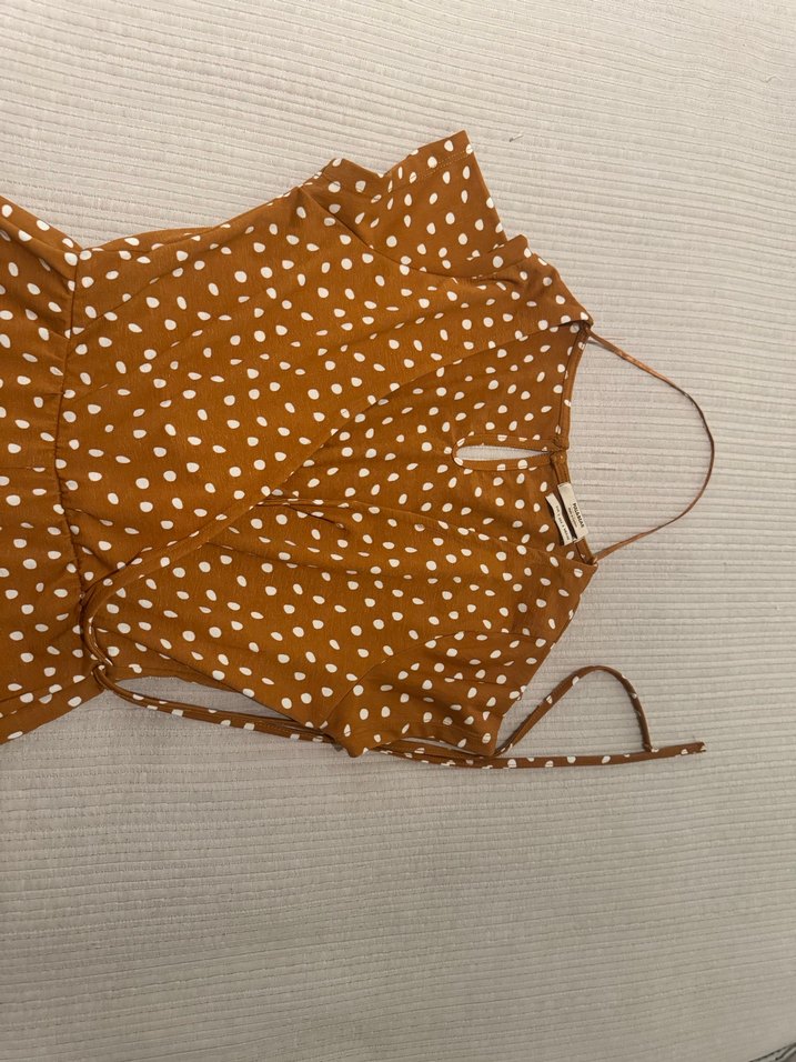 Pull&Bear Kahverengi Puantiyeli Tulum - Görsel 2