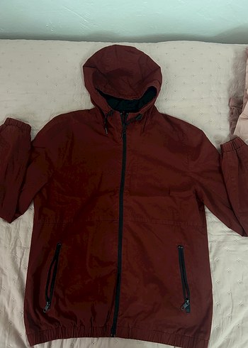 xl Beden Bordo Kadın Midi Boy Fermuarlı Ceket
