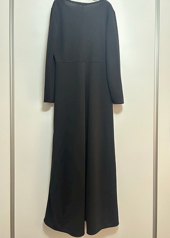 Siyah Uzun Kollu Basic Kadın Elbise - Görsel 3