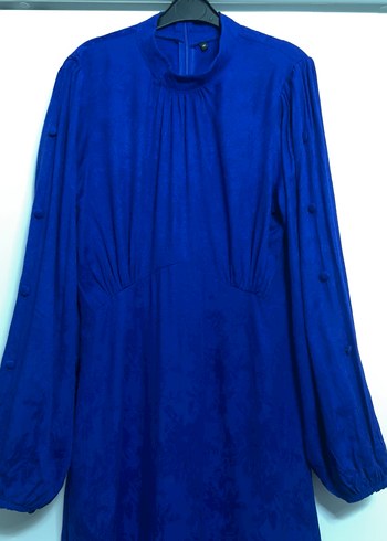 Kadın Lacivert Uzun Kollu Uzun Elbise - Görsel 4