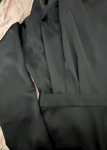 Siyah Drapeli Uzun Kadın Elbise - Görsel 6