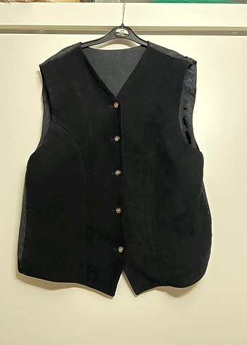 Uzun Siyah Süet Kadın Etekli Takım Elbise - Görsel 3