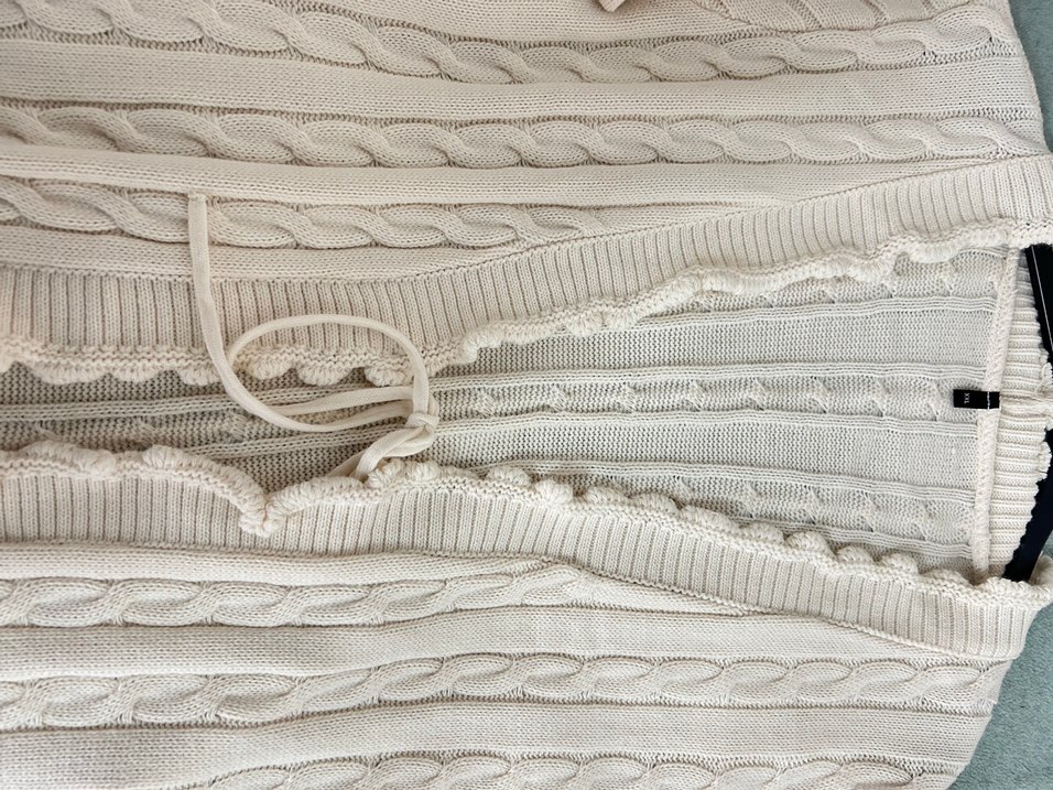 Beyaz Örgü Kadın Hırka - Görsel 5