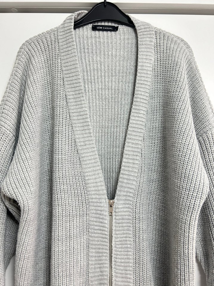 Gri Örgü Kadın Hırka - Görsel 3