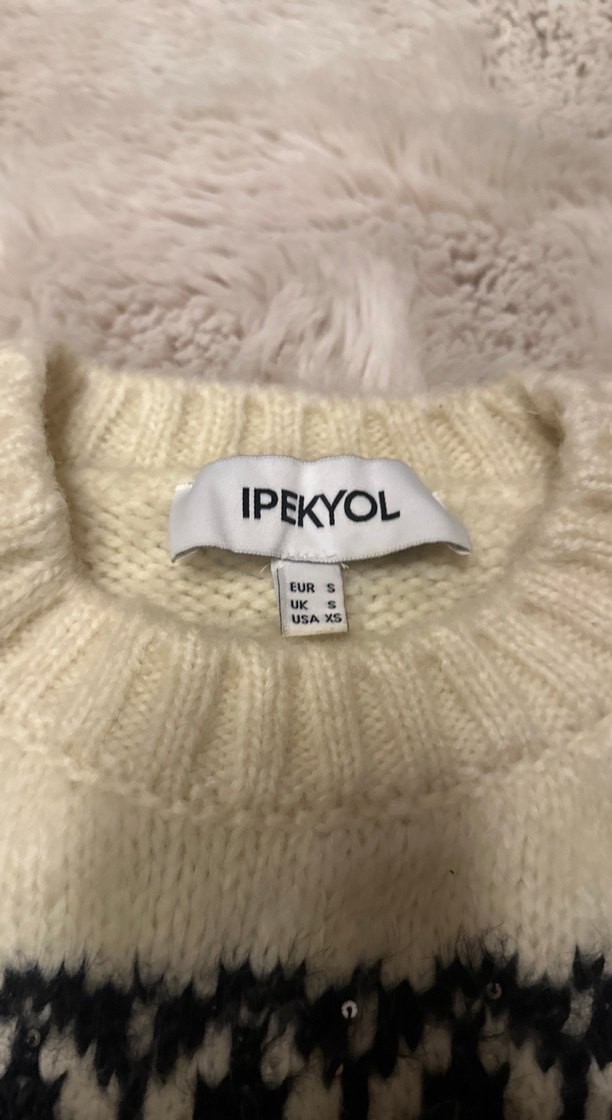 Bohem Desenli Örgü Kadın Kazak 1 kez kullanıldı - Görsel 2