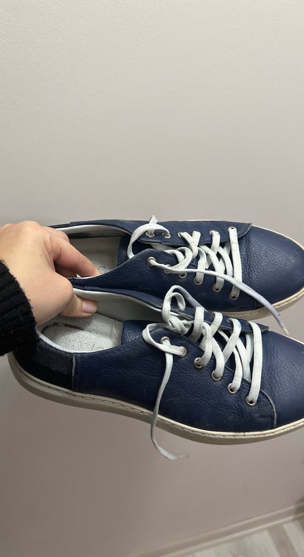 Mavi Bağcıklı Erkek Spor Ayakkabı - Görsel 2