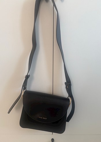  Beden siyah Renk Nine West Siyah Deri Kemerli Kadın Çanta