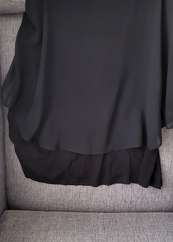 Siyah askılı Salaş Abiye Elbise - Görsel 6