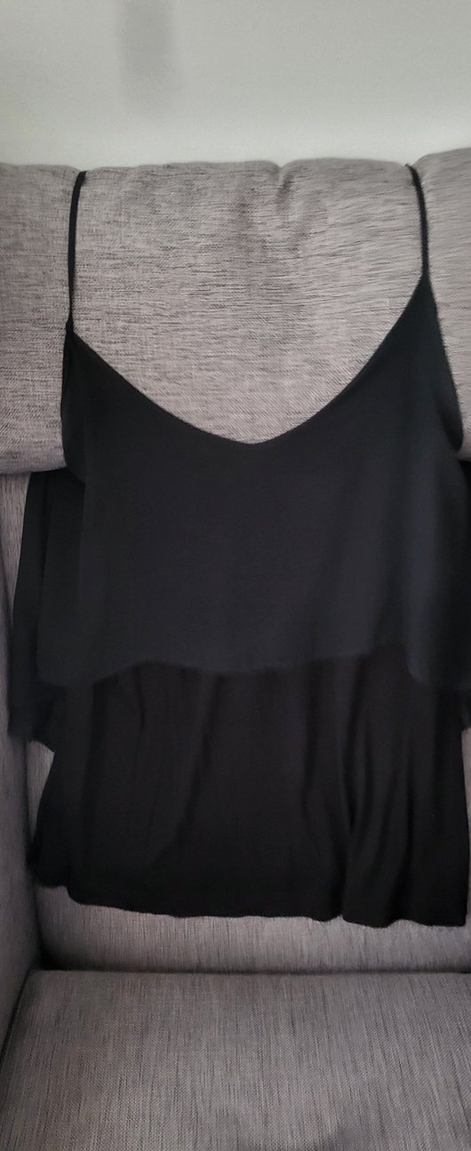 Siyah askılı Salaş Abiye Elbise - Görsel 5