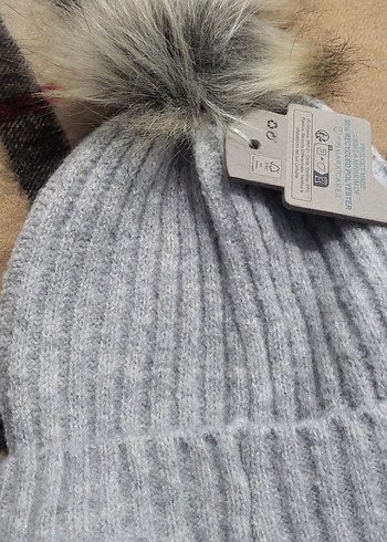 Gri Örgü Kadın Yün Bere. - Görsel 3