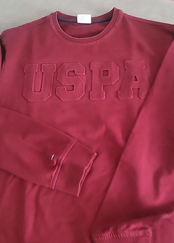 Koyu Kırmızı Erkek Sweatshirt, Bisiklet Yaka - Görsel 3