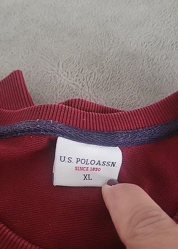 Koyu Kırmızı Erkek Sweatshirt, Bisiklet Yaka - Görsel 2