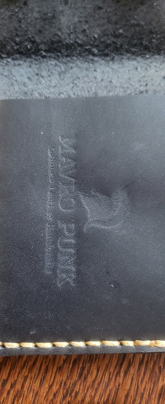 Siyah gerçek deri " Mavro Punk" marka, el işi dikişli. - Görsel 3