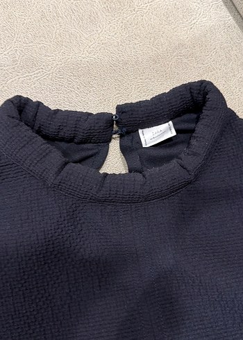 Kadın Lacivert Yüksek Yakalı Kolsuz Triko Bluz - Görsel 4