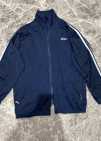 Mavi Fermuarlı Uzun Kollu Spor Ceket - Görsel 2