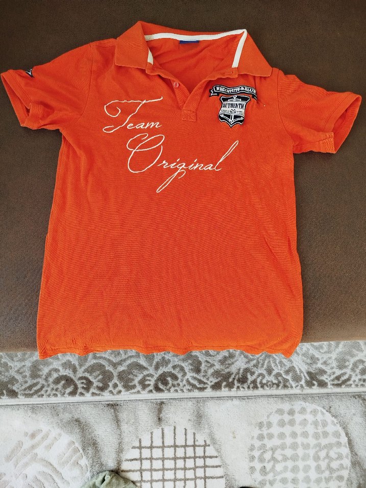 Turuncu Erkek Polo Tişört Düğmeli Yaka - Görsel 2