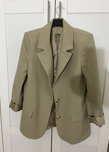 Trendyol & Milla Bej Düğmeli Kadın Blazer Ceket