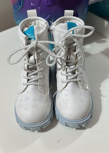 Kız Çocuk Beyaz Baskılı Lastikli Bot - Görsel 2