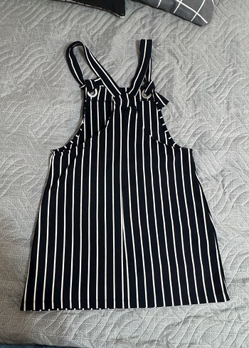 Çizgili Kadın Mini Elbise - Görsel 3