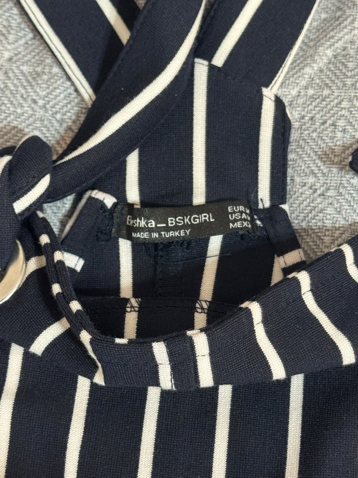 Çizgili Kadın Mini Elbise - Görsel 2