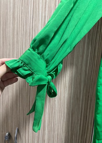 Alfabeta Uzun Yeşil Salaş Kadın Elbise