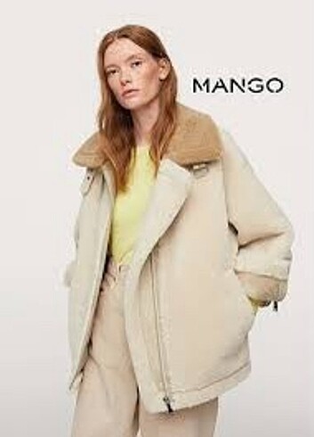 m Beden Mango kürklü ceket