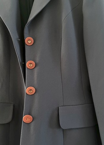 40 Beden mavi Renk Düğmeli Lacivert Kadın Blazer Ceket