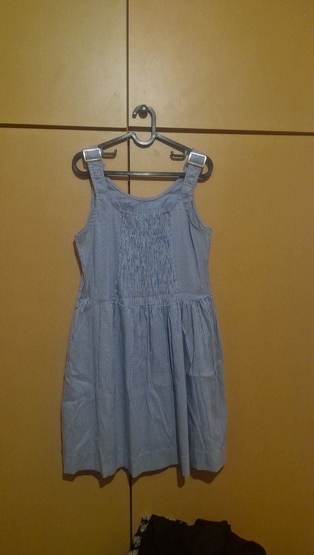 Kot Kumaşlı Salaş Midi Elbise - Görsel 2