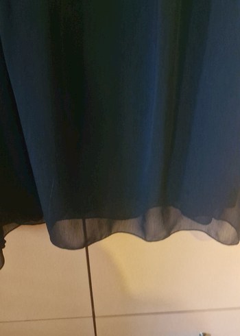 Siyah Piliseli Uzun Kollu Midi Elbise - Görsel 2