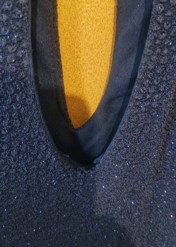 Siyah ve Mavi Uzun Abiye Elbise - Görsel 9