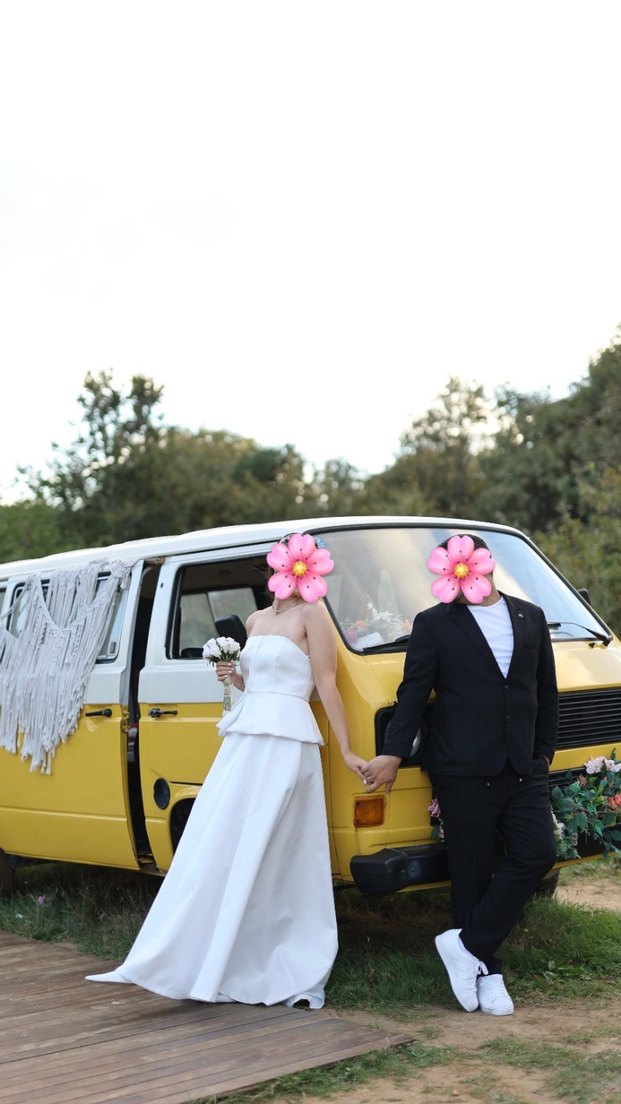 Beyaz Straplez Uzun Elbise - Görsel 3