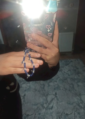 lacivert yıldızlı telefon charmı süsü - Görsel 3