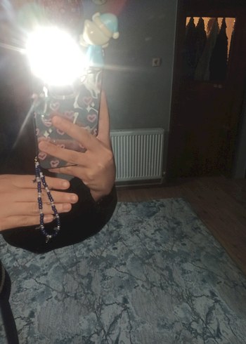 lacivert yıldızlı telefon charmı süsü - Görsel 5