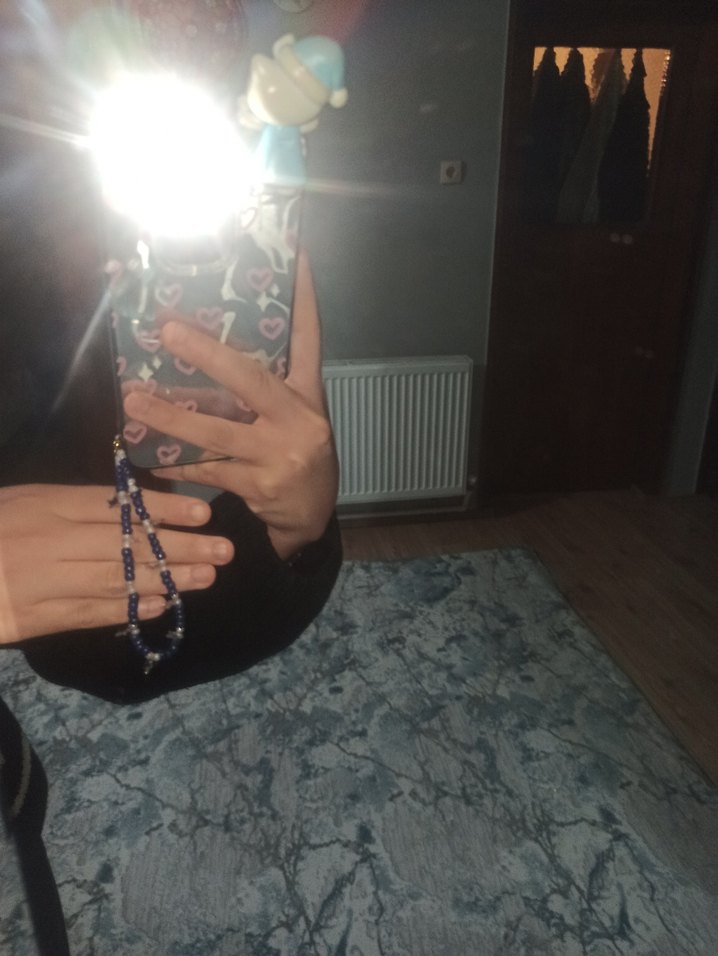 lacivert yıldızlı telefon charmı süsü - Görsel 5