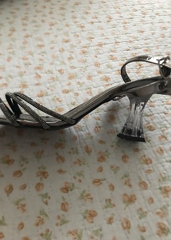 Diğer Gri Yılan Desenli Stiletto Topuklu Kadın Ayakkabı