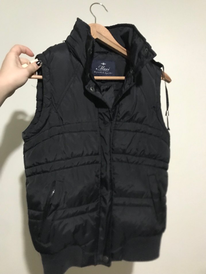 Siyah Fermuarlı erkek Yelek - Görsel 2