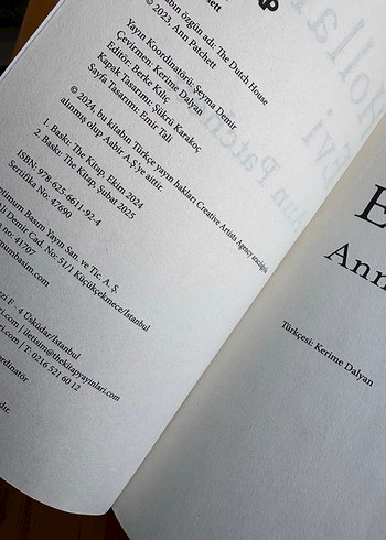 Hollanda Evi - Ann Patchett