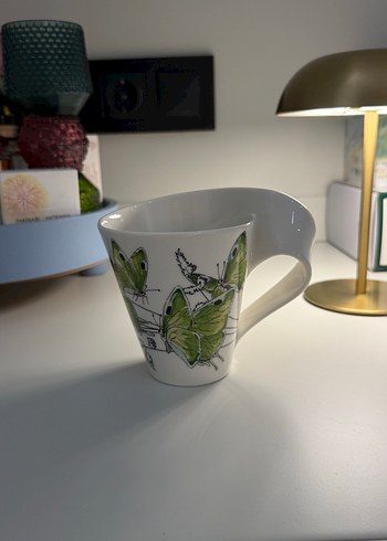 Beymen Villeroy&boch Yeşil Kelebek Desenli Seramik Fincan