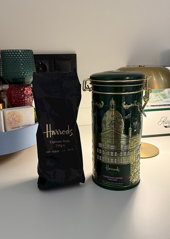 Harrods Harrods Altın Detaylı Koyu Renkli Metal Saklama Kutusu