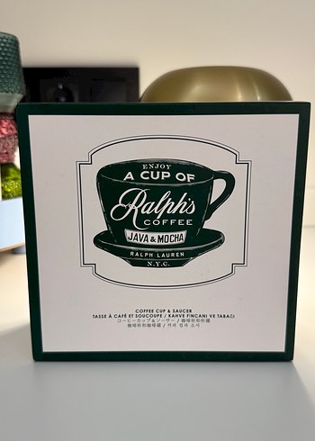  Beden Ralph's lauren Beyaz Kahve Fincanı ve Tabağı