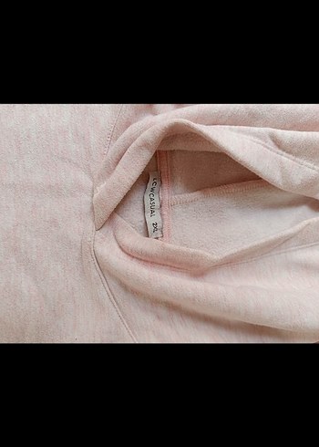 LC Waikiki Pembe Kapüşonlu sweatshirt