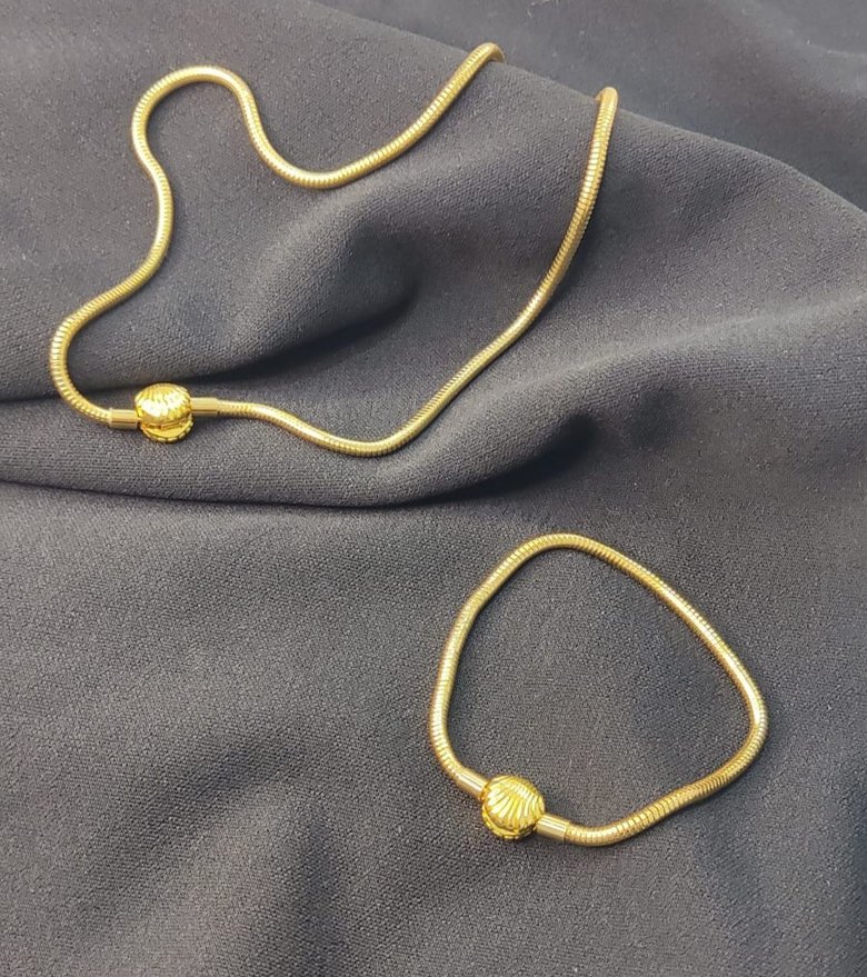 Deniz Kabuğu Kolye ve Bileklik Seti - Görsel 2