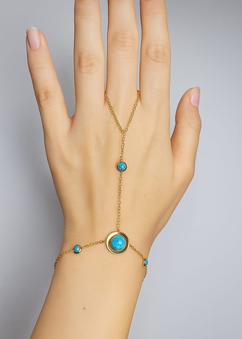 Çelik Mavi Taşlı Şahmeran - Görsel 2